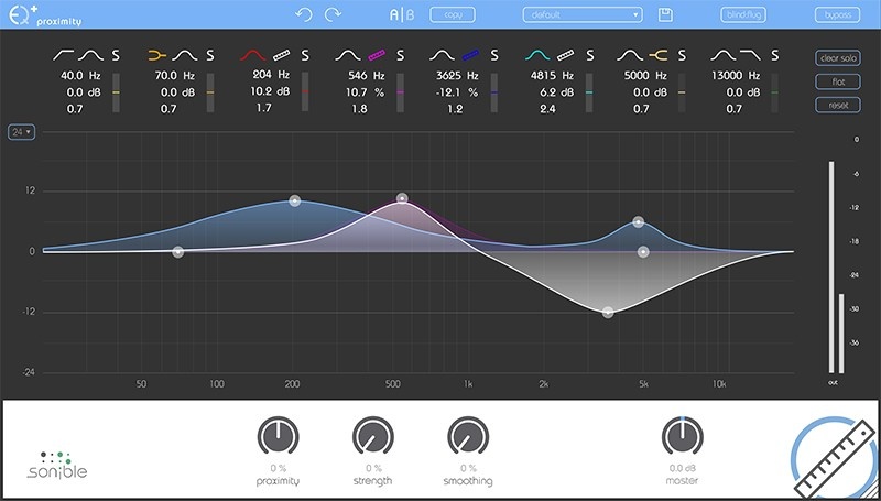 Adjust perceived source distance by balancing direct sound and room reverberation.