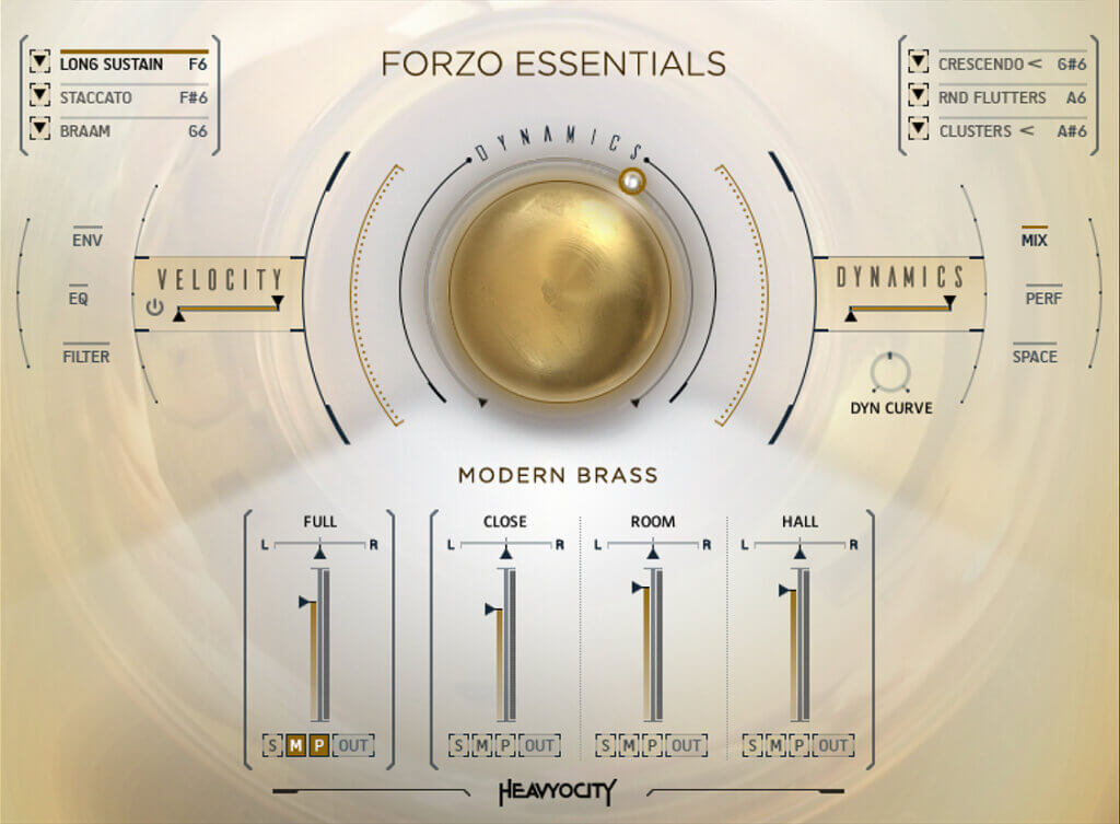 A compact cinematic brass library with traditional ensemble articulations, hybrid textures, and rhythmic loop designers.