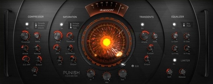 Analog-modeled compression, saturation, transient shaping and limiting with a single macro Punish control.