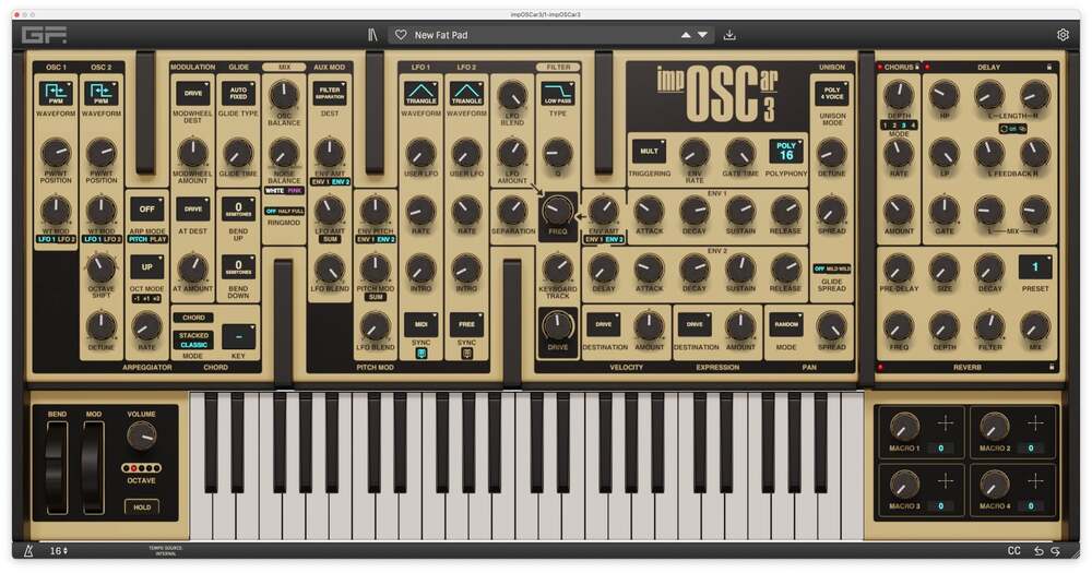 A hybrid wavetable-and-analogue-style synth with a dual filter, extensive presets, and user-editable wavetables.