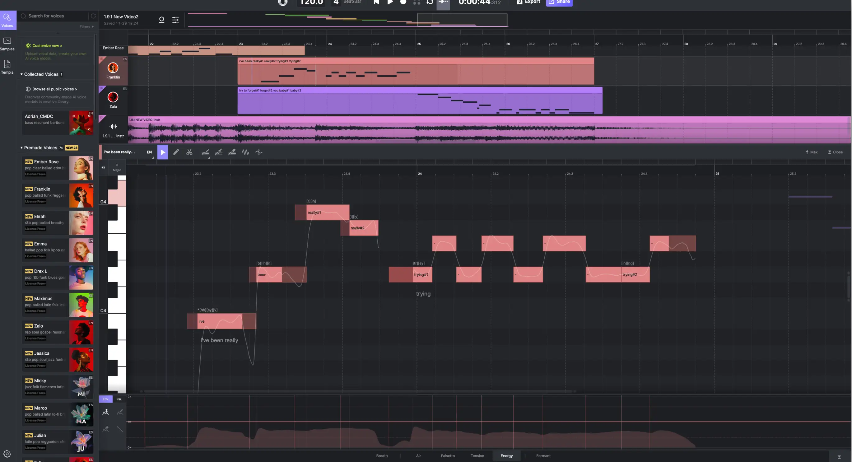 ACE Studio ACE Studio 2.0 Artist Pro Lifetime License plugin interface on sale at Plugin Boutique, 9% off until Oct 20