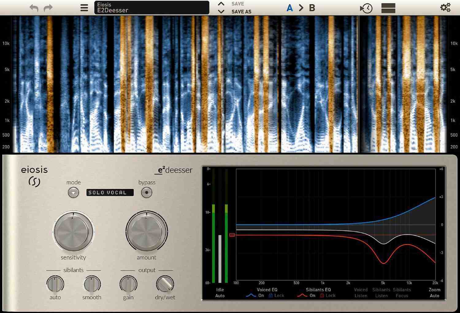 Slate Digital Eiosis e2deesser plugin interface on sale at Plugin Boutique, 50% off until Jul 17