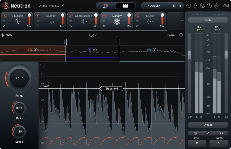 Mixing suite with intelligent assistants, new Clipper, Density and Phase modules, plus mid/side and transient/sustain processing.