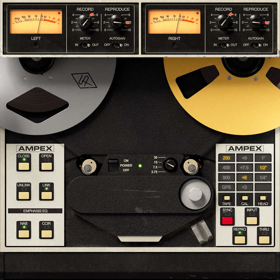 Authentic Ampex ATR‑102 mastering tape emulation for stereo mixes and masters.