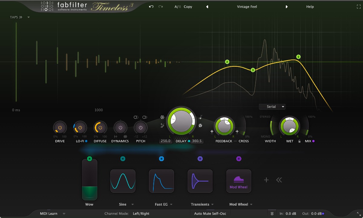 FabFilter FabFilter Timeless 3 plugin interface on sale at Plugin Boutique, 24% off until Oct 20