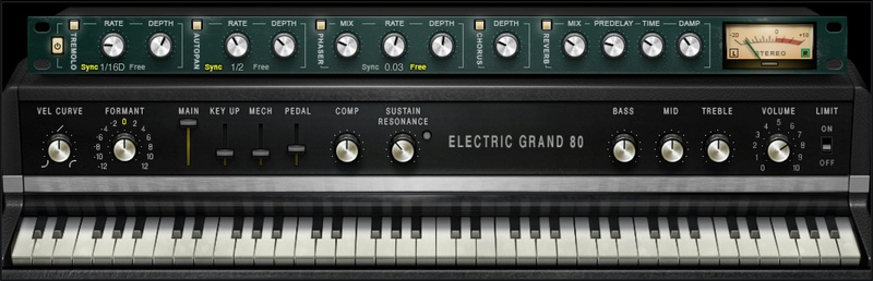 Waves Electric Grand 80 Piano plugin interface on sale at Plugin Boutique, 55% off until Mar 11