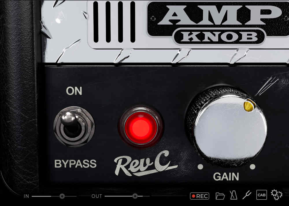 One-knob high-gain amp emulation with Cab‑Off and built-in tuner for tight, recording-ready heavy guitar tones.