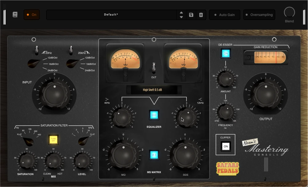 Safari Audio Noam's Mastering Console plugin interface on sale at Plugin Boutique, 55% off until Aug 31