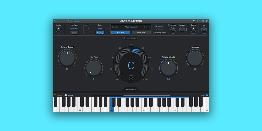 Real-time and graphical vocal pitch correction with integrated four-part harmony and ARA2 support.