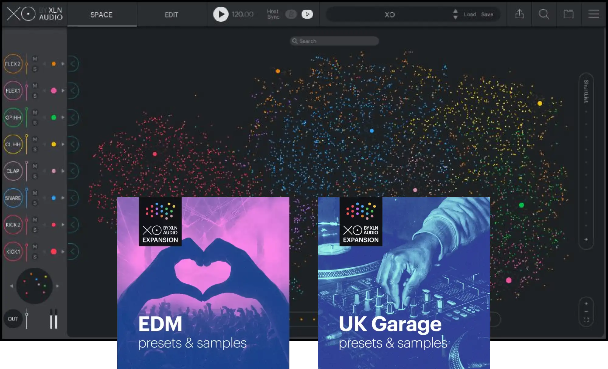 A sample browser and beat workstation that organizes one-shots, sequencer, effects and genre expansions for fast beat creation.