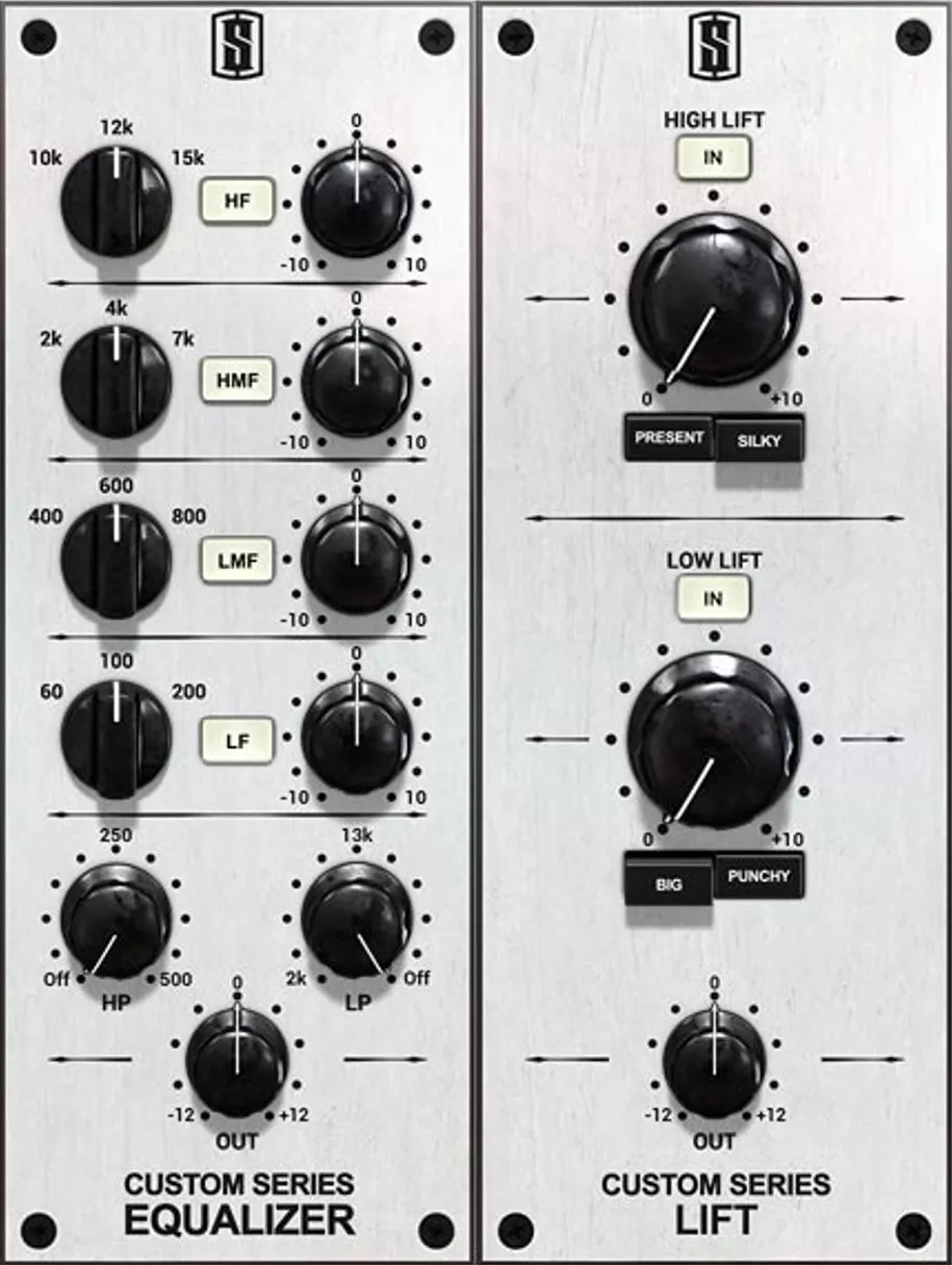 Hybrid vintage-inspired EQs with modeled analog warmth and a parallel boost Lift for adding air or weight.