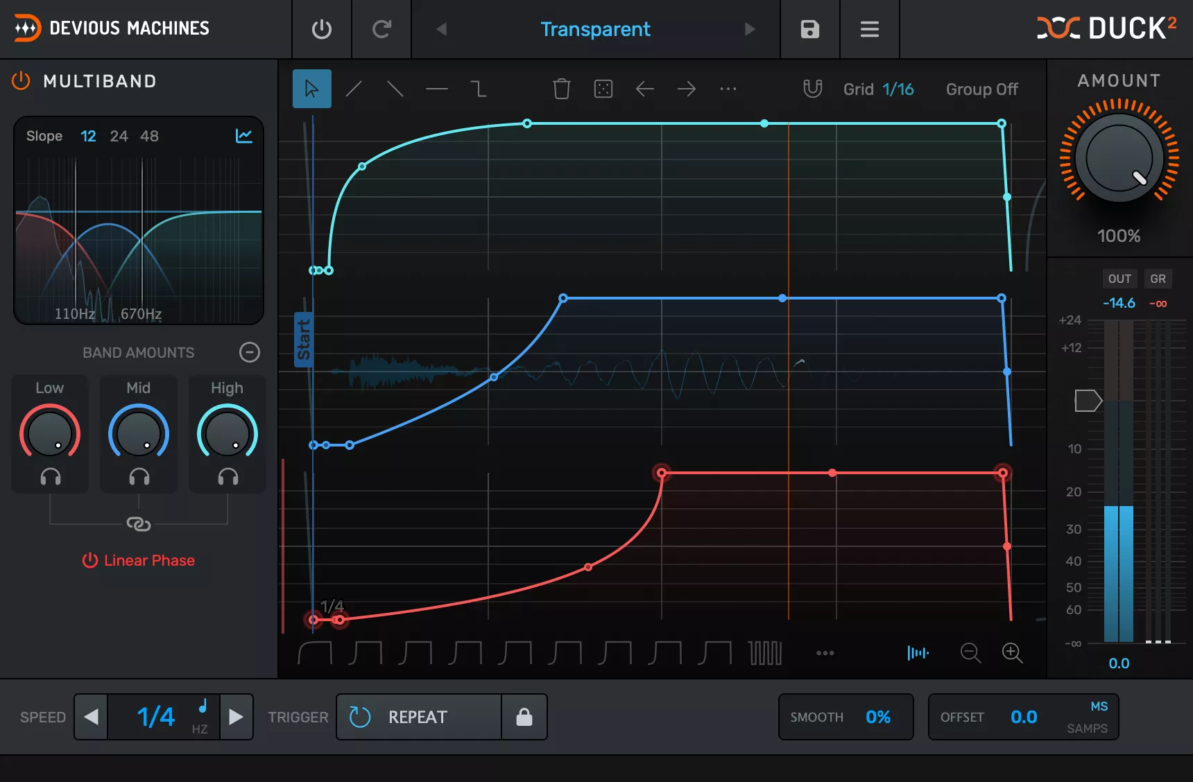 Devious Machines  Duck 2 plugin interface on sale at Plugin Boutique, 25% off until Aug 31