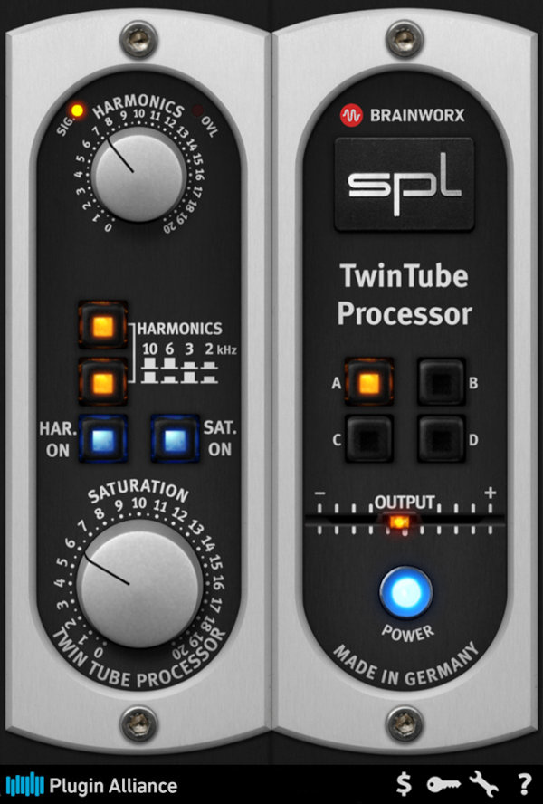 Modeled tube saturation and harmonic processing that adds warmth, clarity and perceived loudness to tracks.