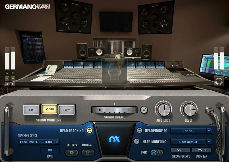 Headphone reference that emulates Germano Studio 1 monitoring and provides headphone EQ correction and head-tracking.