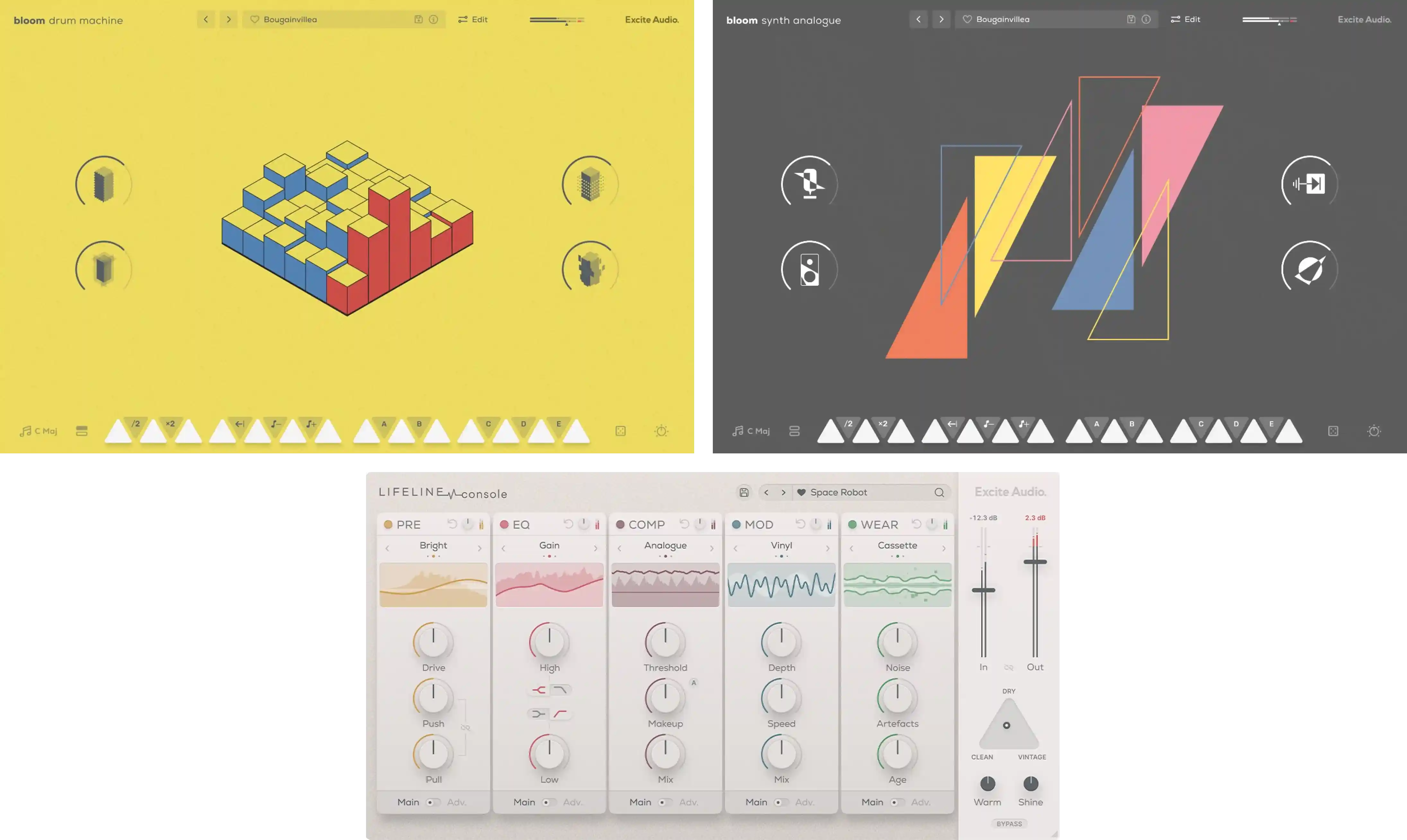 Vintage synth sampling, retro drum kits and analogue console processing tailored for pop and electronic production.