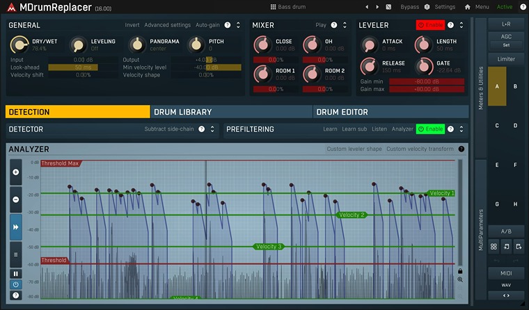 MeldaProduction MDrumReplacer plugin interface on sale at Plugin Boutique, 68% off until Apr 19