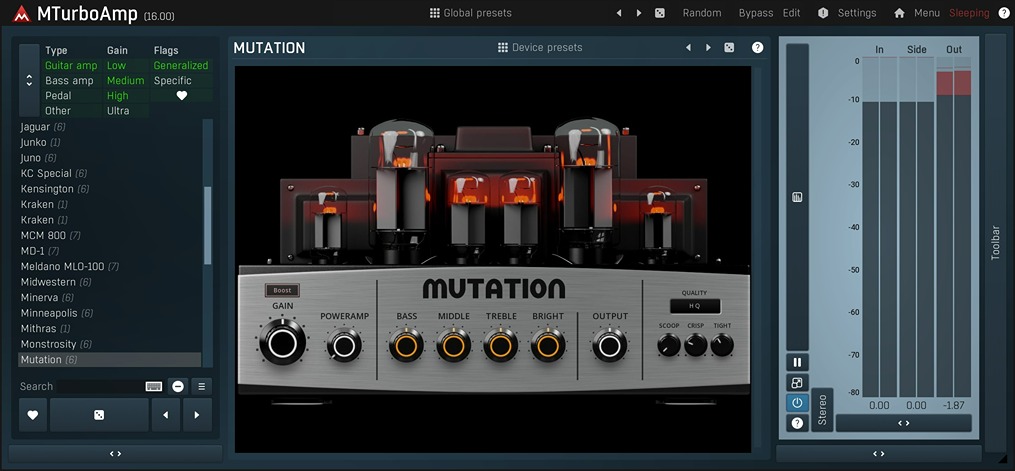 Modular amp and pedal toolkit for detailed editing, custom amp design, and bespoke GUIs.