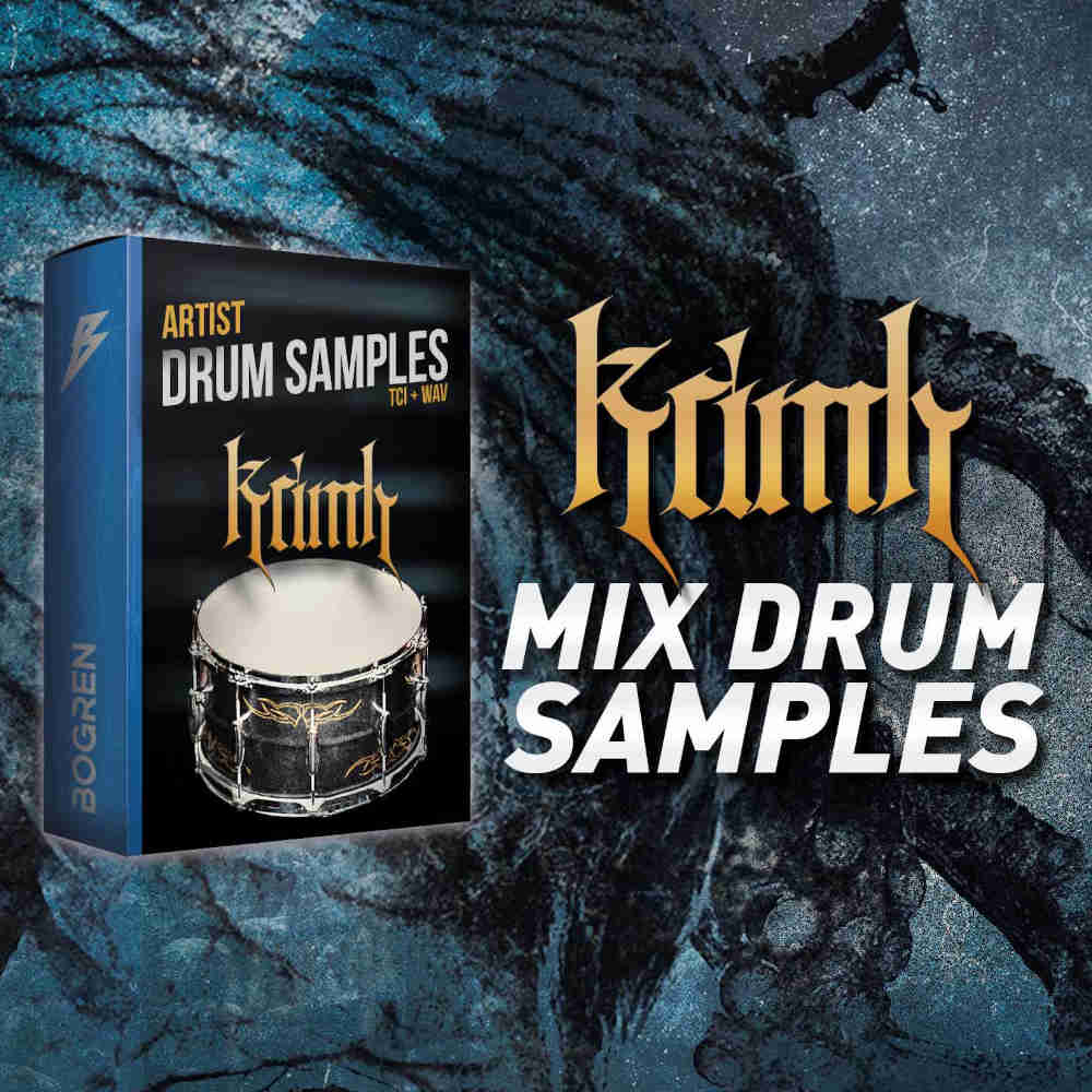 Krimh Lechner drum samples in WAV and TCI formats, prepared for modern metal mixes and sample replacement.