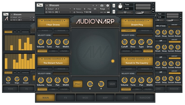 Analogue-sourced Kontakt instrument with four-layer XY morphing, vintage tape textures and built-in modulation and effects.