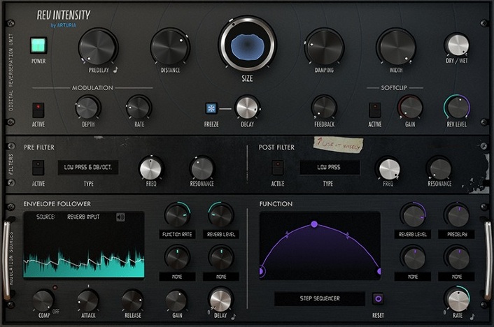 Arturia Rev INTENSITY plugin interface on sale at Plugin Boutique, 50% off until Aug 17