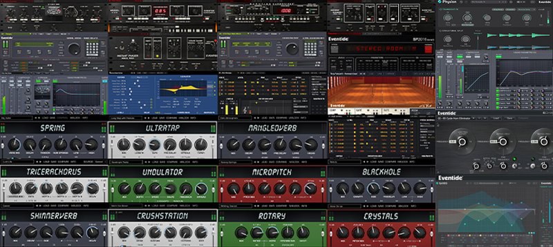 A curated 33‑plug‑in suite of Eventide reverbs, pitch, modulation, delay and utility effects for DAWs.