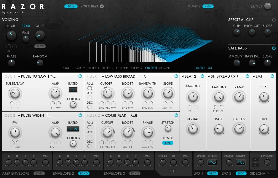 Additive synth using up to 320 partials for precise, modulated basses, leads and evolving sci‑fi textures; requires Reaktor Player.