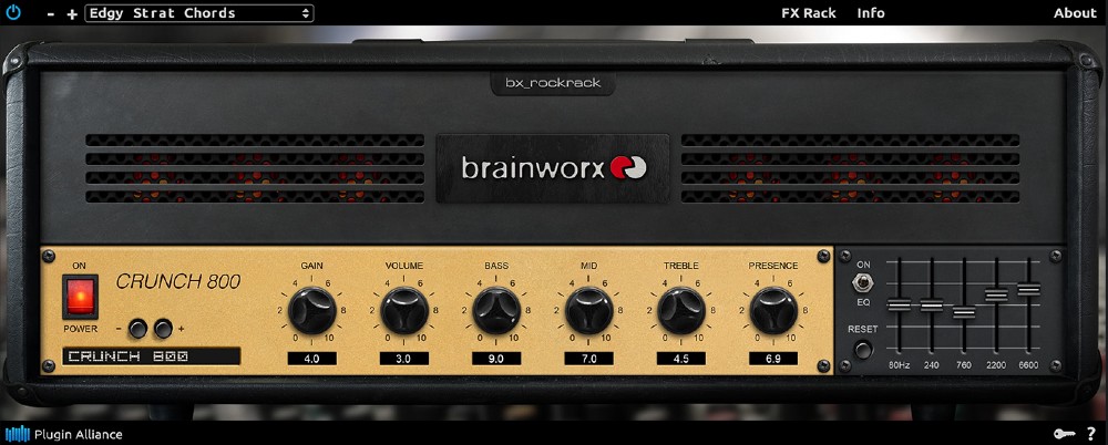 Eight amp models with 40 IRs, onboard effects and EQ for recording rock, metal and clean guitar tones.