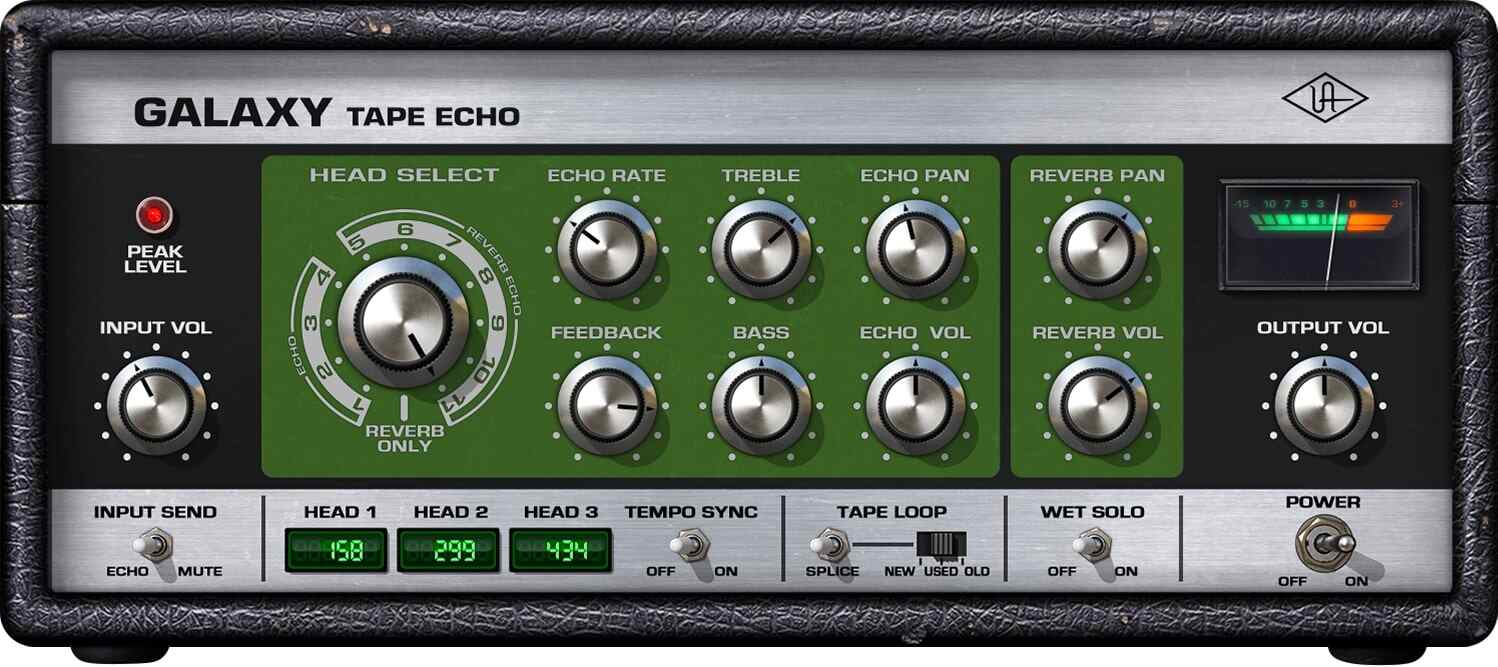 Faithful RE-201-style tape echo and spring reverb with tempo sync, pan and tape-timbre controls.