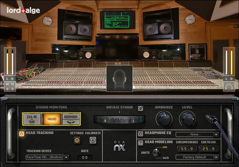 Emulates Chris Lord‑Alge’s Mix L.A. room in headphones, with EQ correction and optional head tracking.