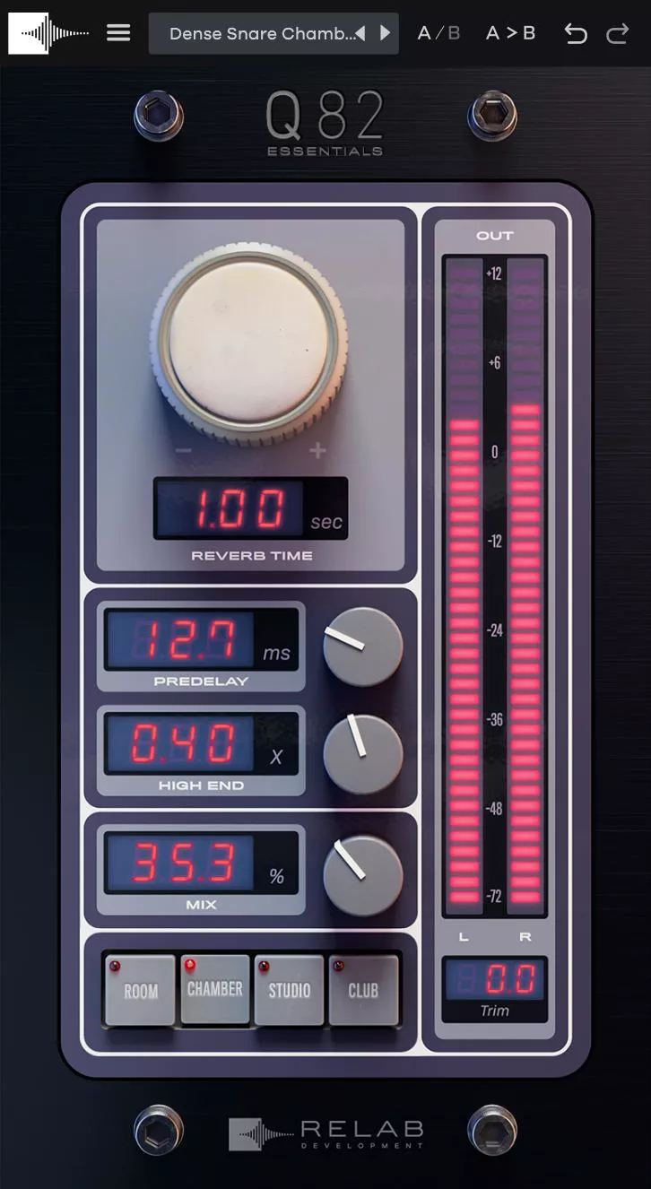 A simplified, machine-learned recreation of a classic 1980s natural resonance reverb with an easy, preset-driven workflow.