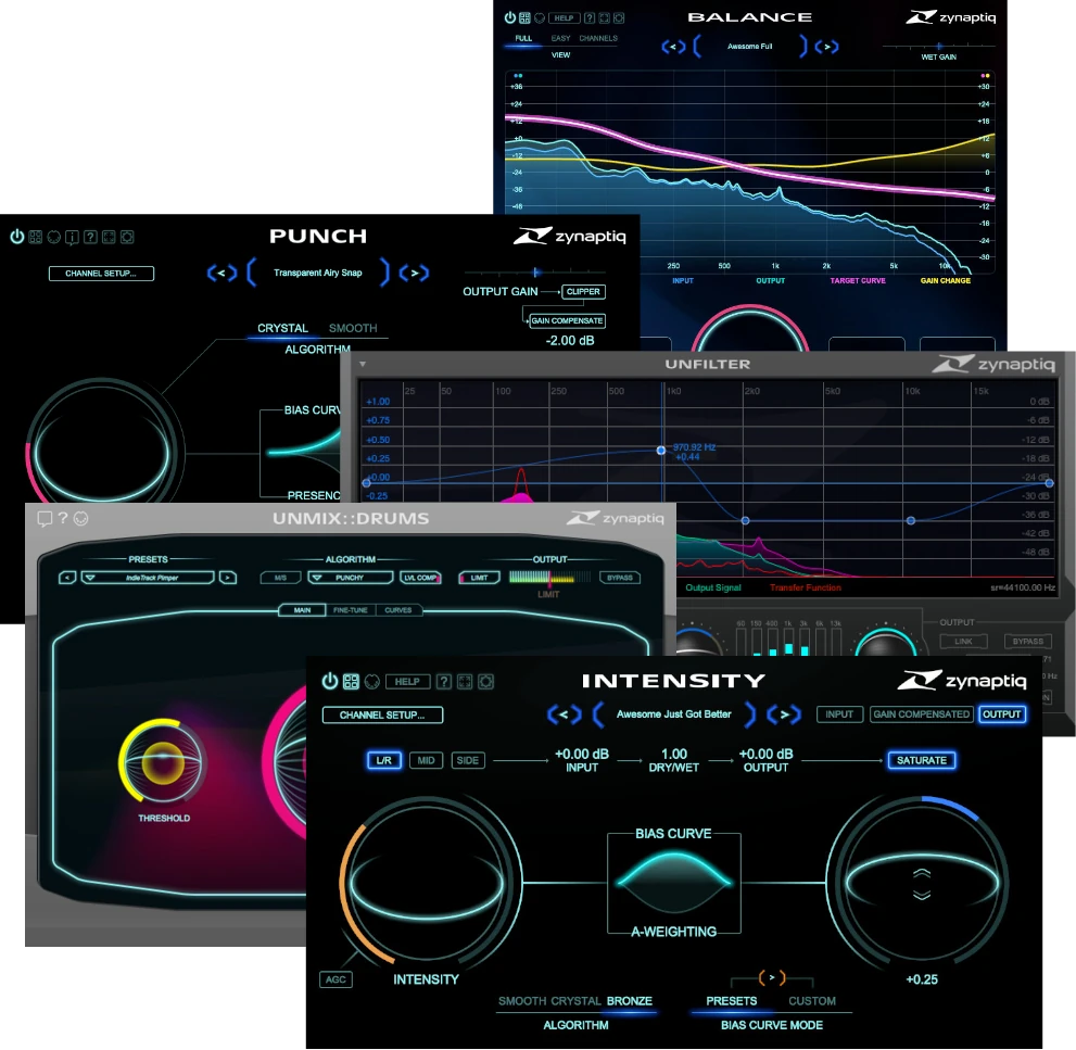 Zynaptiq Master Bundle II plugin interface on sale at Plugin Boutique, 40% off until May 10