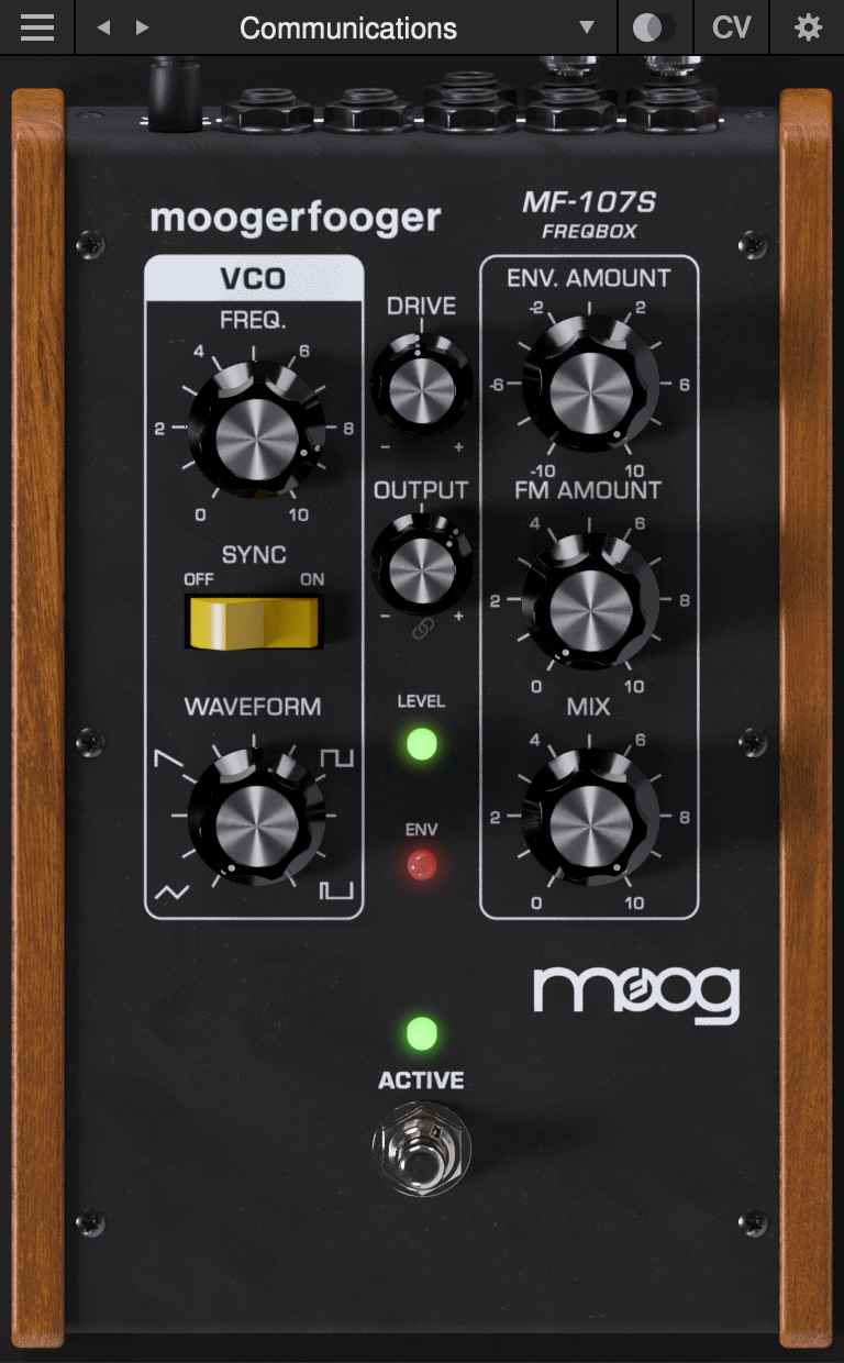 Moog Moogerfooger MF-107S Freqbox plugin interface on sale at Plugin Boutique, 37% off until May 04