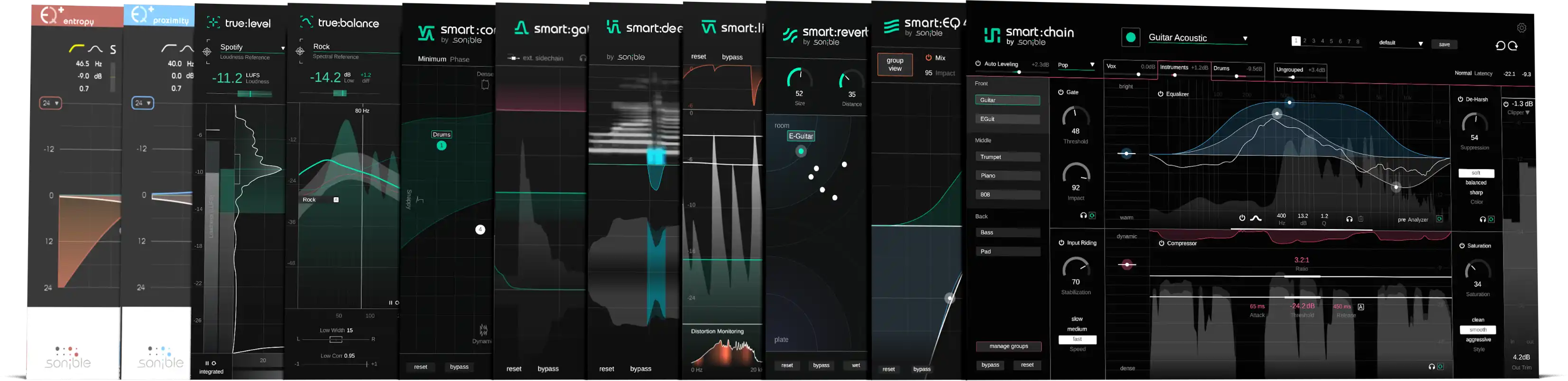 A suite of content-aware mixing, metering and repair plug-ins for faster, more consistent mixes with editable results.