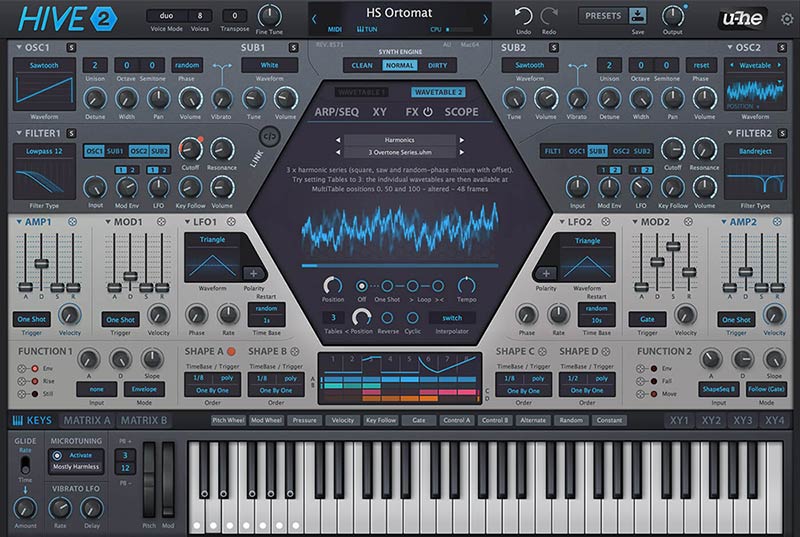u-he Hive 2 plugin interface on sale at Plugin Boutique, 30% off until Mar 03