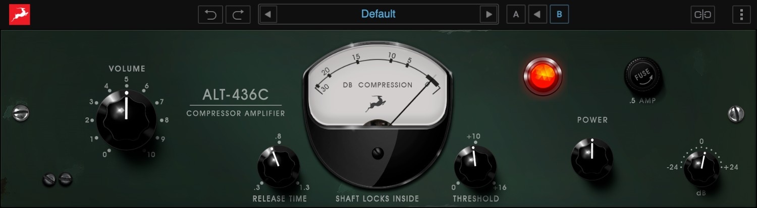 Software recreation of a 1950s vari‑MU tube compressor for vocal, bass and mix bus coloration.