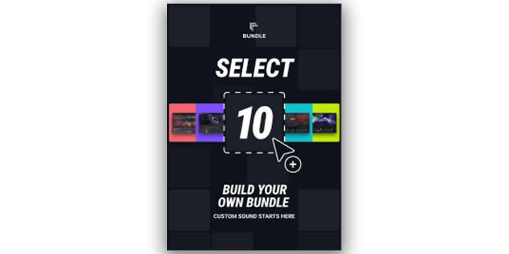 Build a custom collection of ten UJAM plugins selected from the main catalog.