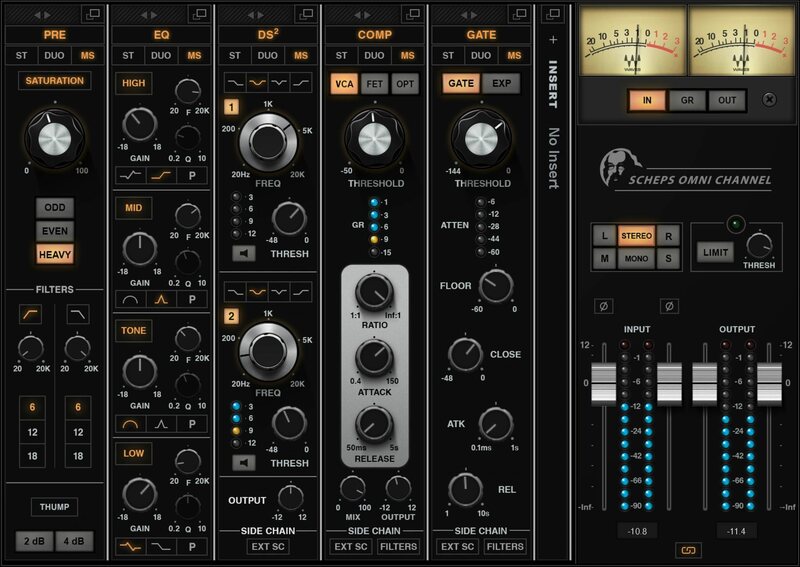 A flexible, mix-focused channel strip with multiple saturation and compressor choices plus VST3 hosting.