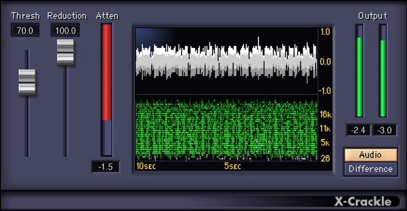 Waves X-Crackle plugin interface on sale at Plugin Boutique, 76% off until Sep 07