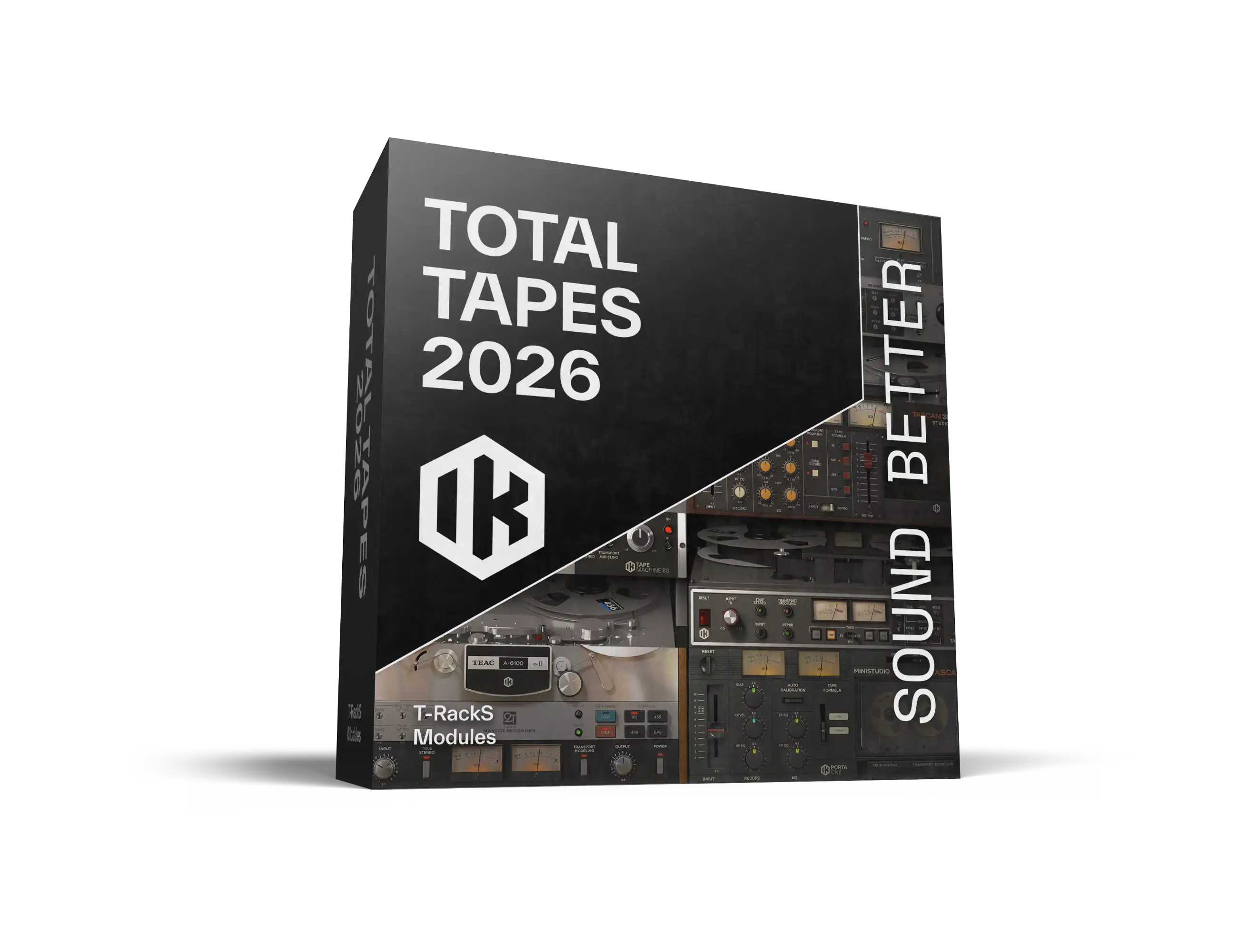 A bundle of detailed tape-machine emulations for adding analog tape character and cohesion to mixes and tracks.