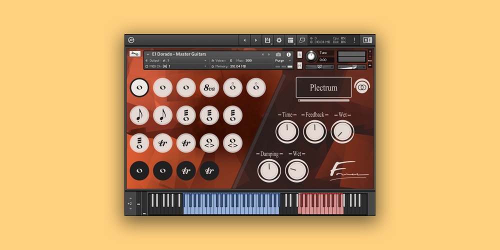 Kontakt library with electric guitar articulations, 44 pads, DI signals, round robins and stereo mode.