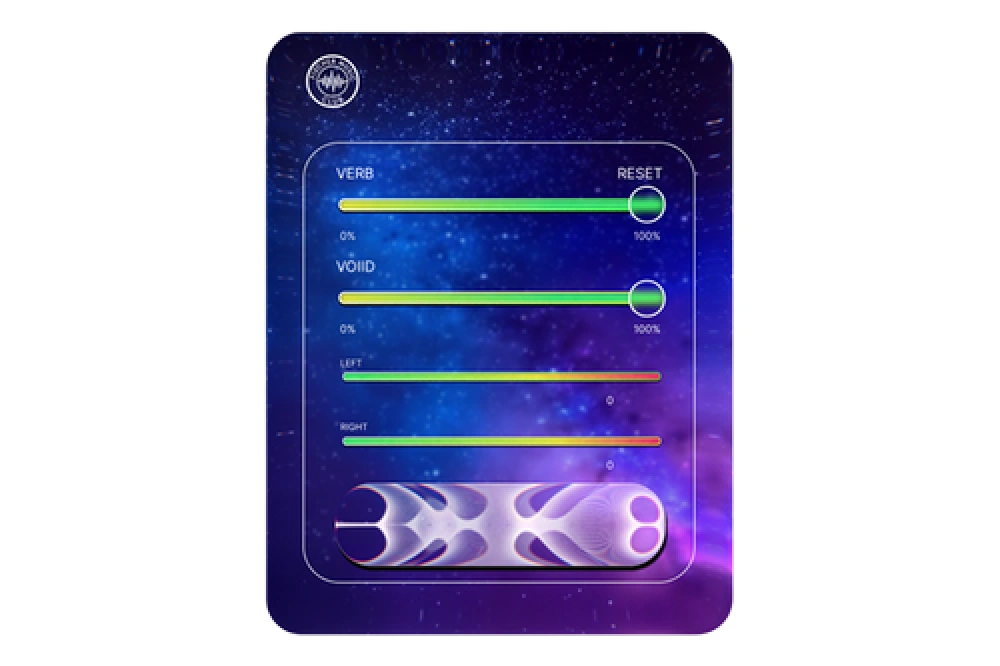 Creates cinematic, evolving ambient beds from any source using a tuned reverb and a freeze-based granular drone.