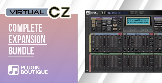 All VirtualCZ expansion packs in one bundle; requires the full VirtualCZ synth.