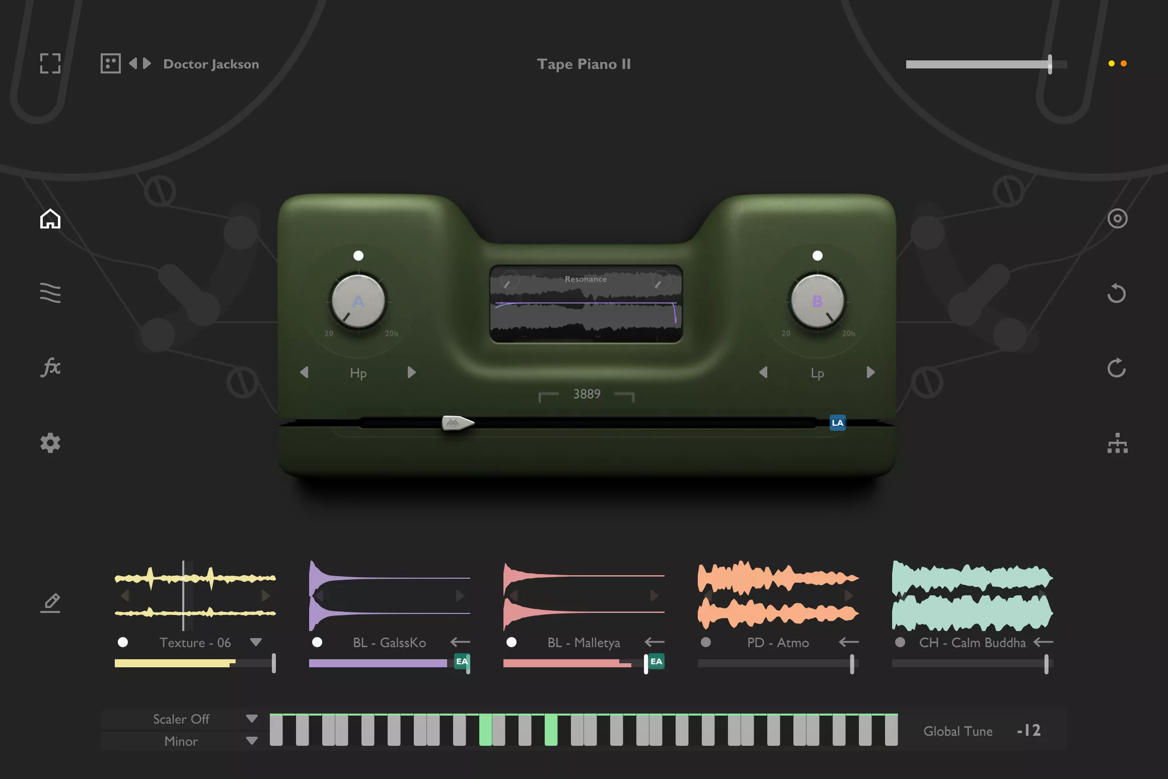 Multilayer lo‑fi piano with texture layering, flexible modulation and a wide effects suite for chilled and beat‑driven music.