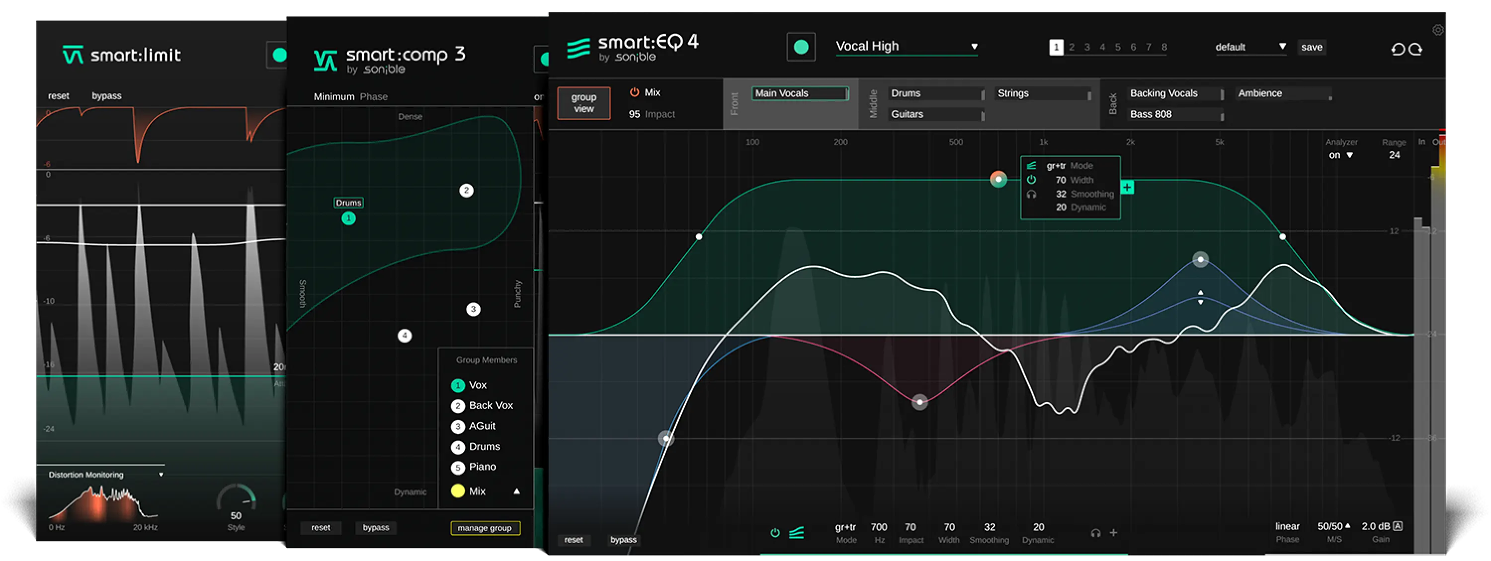 sonible smart:essentials Bundle plugin interface on sale at Plugin Boutique, 52% off until Apr 17