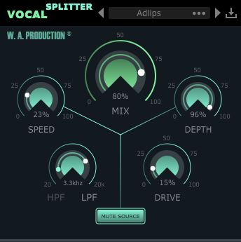 Create defined, modern stereo vocals from mono sources using controllable width, drive, and frequency filtering.