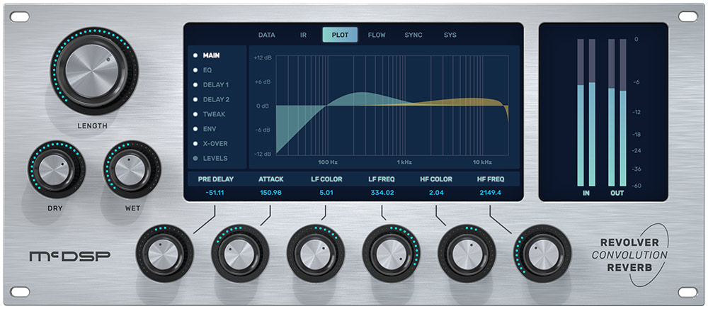A convolution reverb with deep impulse editing, routable EQ, delay lines, and a large library of vintage and acoustic IRs.