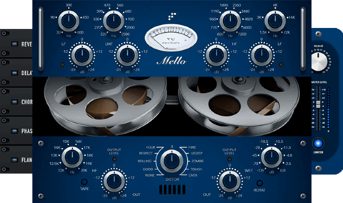 Sampled Mellotron and hybrid instruments with analog-toned multi-channel samples, presets and onboard effects.
