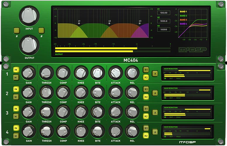 A multi‑band compressor suite for precise banded control, tone shaping, and transparent or colored dynamics processing.
