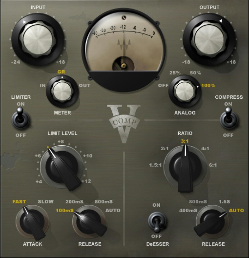 Waves V-Comp plugin interface on sale at Plugin Boutique, 83% off until Mar 11