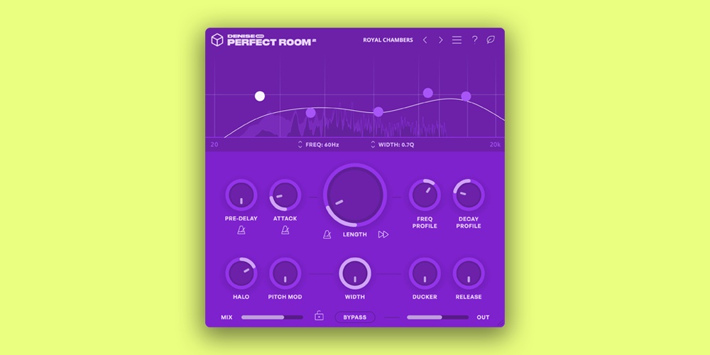 A low-latency, highly transparent reverb with precise timing and tail-shaping controls for critical mixing and mastering.